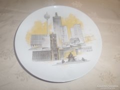 Wallendorf Porcelán fali tányér, Berlini mintás, jelzett