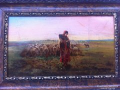 Jankó János - Birka pásztor lány 1854