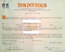 Antik "Jogi" Diploma Pécsi Tudományegyetem