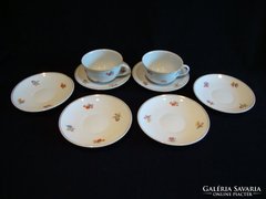 Antik Hollóházi porcelán teás-készlet darabjai