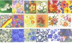 Gyűjtőknek 18 db virág mintás többrétegű szalvéta