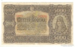 5000 korona 1923.