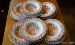 angol porcelán leveses és lapos tányér