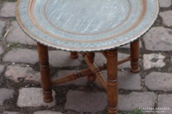 Antik keleti vizipipa  vagy kávézó asztal 58x37 cm.Kézimunka