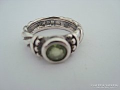 Peridot(olivin) köves ezüst gyűrű