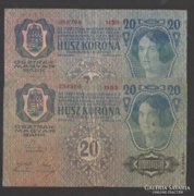 20 korona 1913. (2 db) !!!