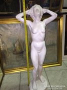 Nagy méretű Kulai Lajos női akt gipsz szobor