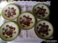 Altwien jelenetes süteményes tányérok 