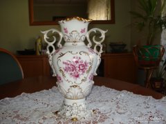 hollóházi barokk váza 35 cm-es