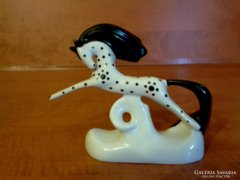 Orosz Art Deco ló lovacska paripa porcelán figura