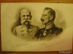 1915 Ferenc József és II: Vilmos Császár Katonai Képeslap