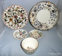 Antik Zsolnay tányérok, csésze 5 db sérültek