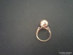 gömbös ezüst gyűrű