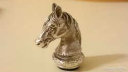 Régi antik ezüst ló, talpa fekete onix (gravírozható) 
