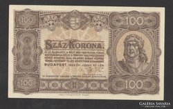 100 korona 1923. Magyar Pénzjegynyomda Rt. fb.!!! UNC !!!  