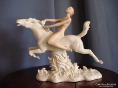 Wallendorfi porcelán lovas amazon (sérült)