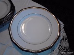 10+1 db régi jelzett Haas&Czjzek porcelán lapos tányérok