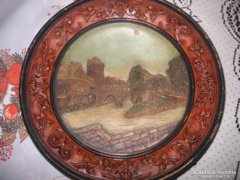 Johann  Maresch majolika ,  falitányér , kb 24 cm