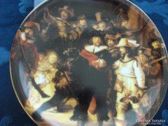 Rembrandt:"Éjjeli őrjárat"-porcelán tál-Schönwald-19 cm