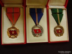 A Haza Szolgálatáért arany-ezüst-bronz kitüntetés! LOT