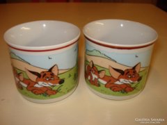 Zsolnay porcelán mesefigurás csészék( 2 db)