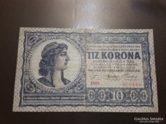 10 korona -sapkás- 1919