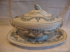 U&amp;C Louis XVI Sarreguemines porcelán szószos tál