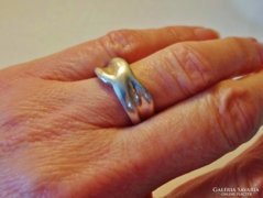 Szép régi kézműves ezüst gyűrű 