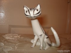 Art deco hollóházi macska