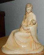 Antik jelzett Szűz Mária Kisjézussal szobor - Pieta