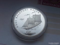 Balatoni hajók ezüst 2000 Ft 31,46 g 0,925 UNC PP