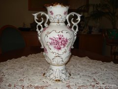 Hollóházi barokk váza 35 cm-es