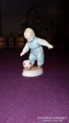 Antik Zsolnay porcelán labdázó kisfiú