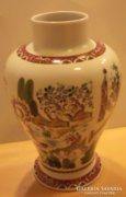 Japán váza pagoda részlettel