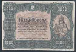 10000 Korona 1920  Barna számozás Ritka!!