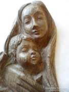 Mária Kisjézussal fa hatás gipsz dombor kép 35 cm