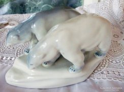 Zsolnay jeges medve pár