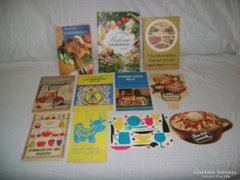 Régi, retro szakácskönyv, füzet - 11 darab - együtt eladó