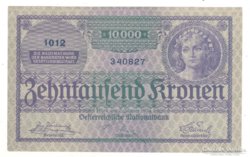 10000 korona 1924 aUNC Ausztria