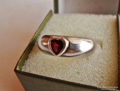 Csodás antik  art deco gránátköves ezüst gyűrű