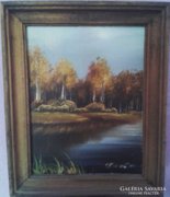 Tájkép mini festmény orosz festőtől