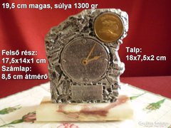 Márvány / kő kandalló vagy asztali óra vadász relikvia