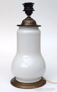 Vintage ​​asztali lámpa fém talppal, üveg testtel
