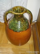 ZSOLNAY, PIROGRÁNIT,  PADLÓVÁZA  32 cm