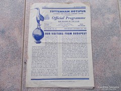Fóci match program, 1955, Tottenham-Vasas