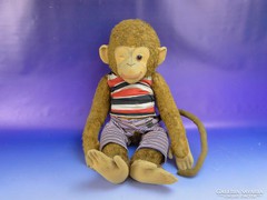 0F736 Antik MOHER szalmás sírós majom