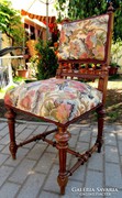 Antik bútor, kézzel faragott tömör fa szék