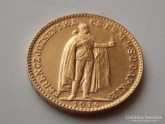 1914 Bosznia címeres arany 20 Korona XF 01