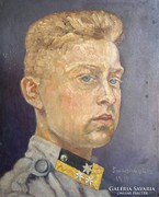 Első világháborús portré, Trencsénteplic, 1916