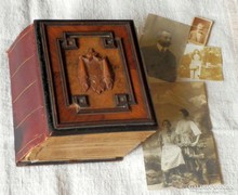 Photo album with extra wooden board cover
